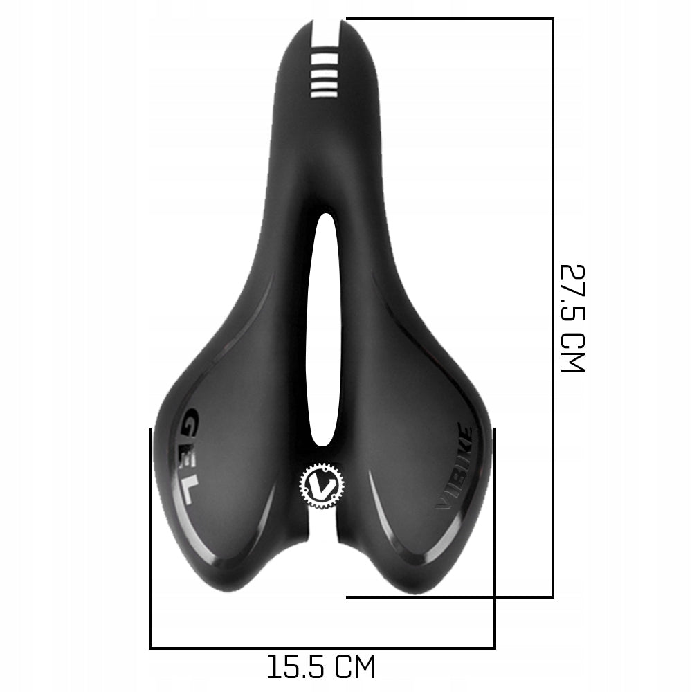 COMFORTABLE SPORTS GEL BICYCLE SADDLE FOR BIKE ON BIKE Color black