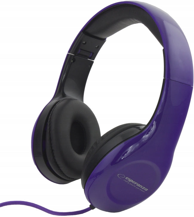 COMFORTABLE STEREO AUDIO ON-EAR HEADPHONES 3M COLORS V Dominant color purple