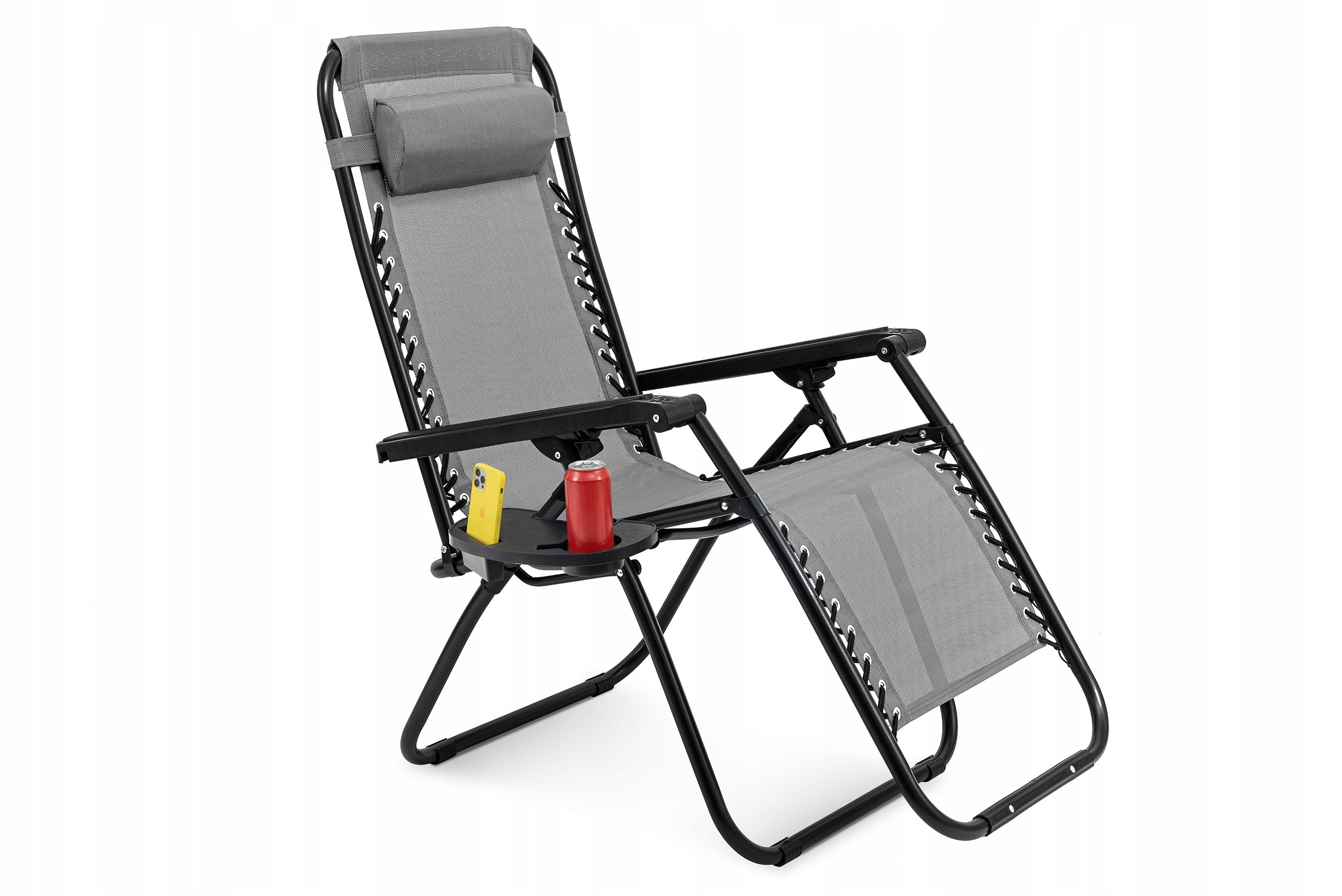 COMFORTABLE SUN LOUNGER WITH BEACH FOOTREST AUTOMATIC ZERO GRAVITY SHELF Manufacturer code 5905226008104