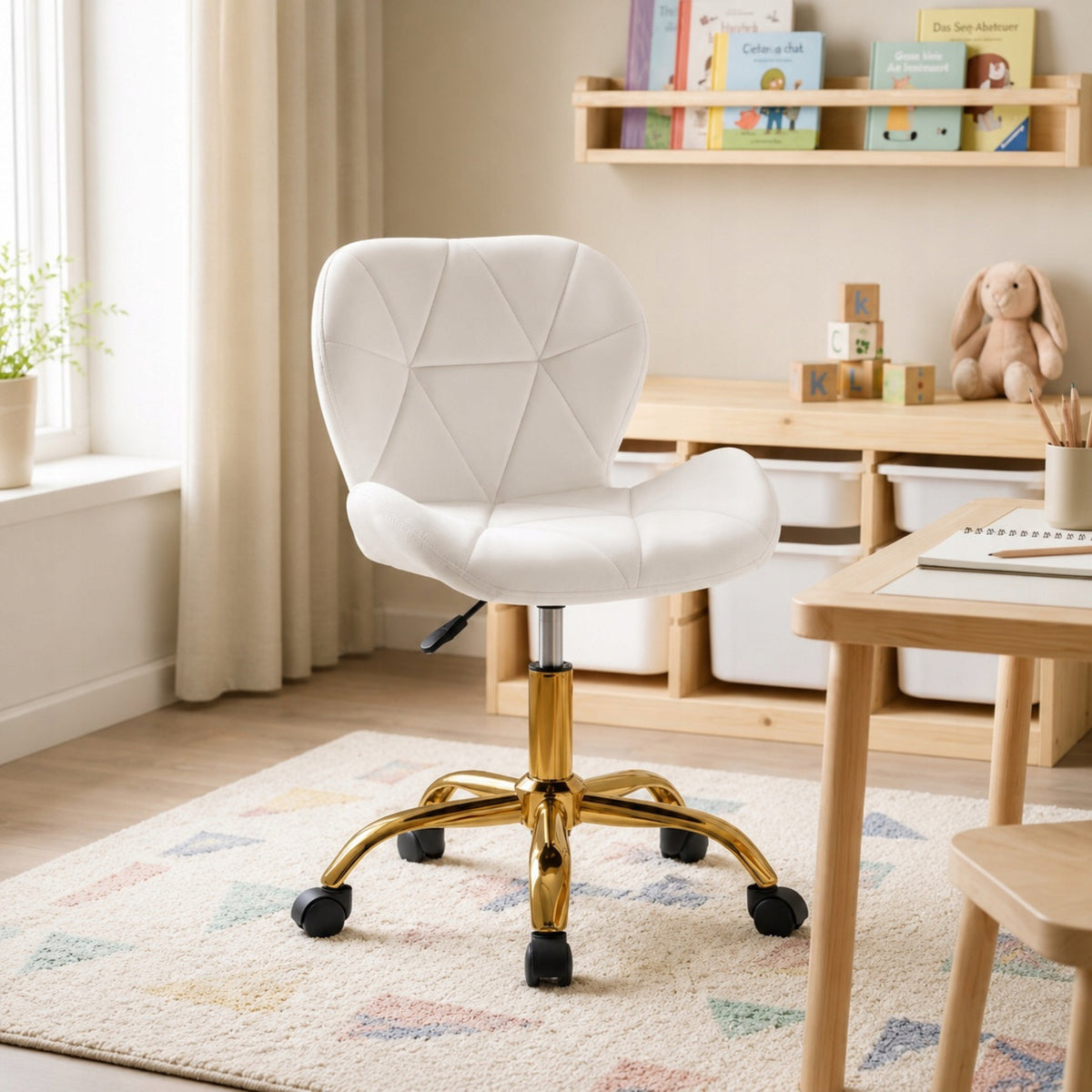 COMFORTABLE SWIVEL OFFICE CHAIR ON WHEELS ADJUSTABLE VELOUR HEIGHT Manufacturer code krzesło biurowe z regulacją wysokości welur