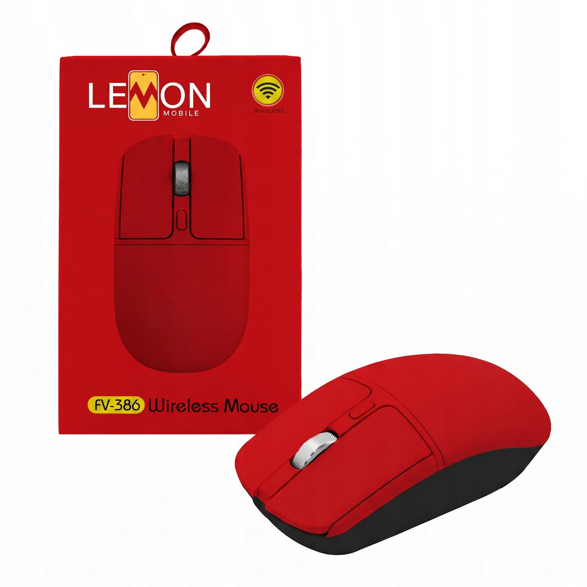 COMFORTABLE WIRELESS MATTE COMPUTER MOUSE IN RED