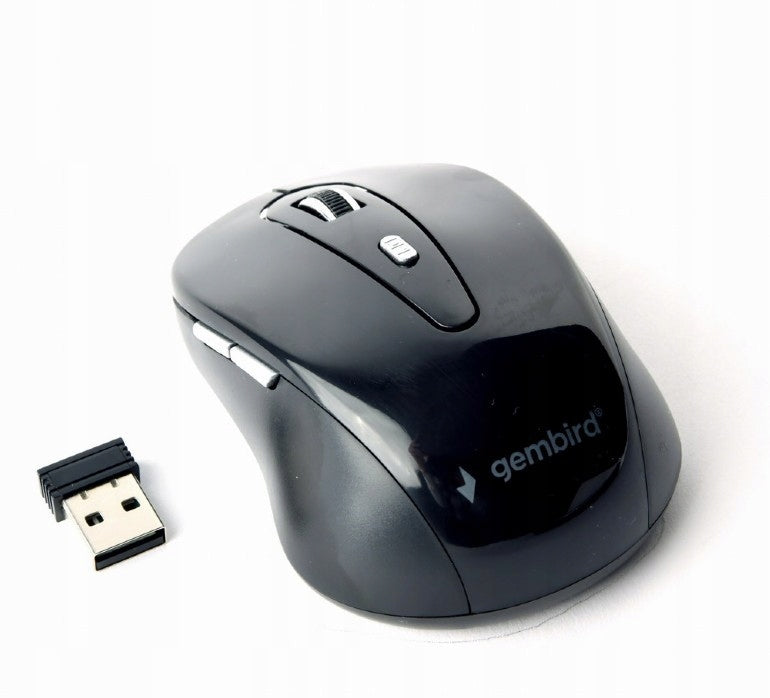 COMFORTABLE WIRELESS OPTICAL MOUSE FOR COMPUTER USB 1600 DPI BLACK Color black