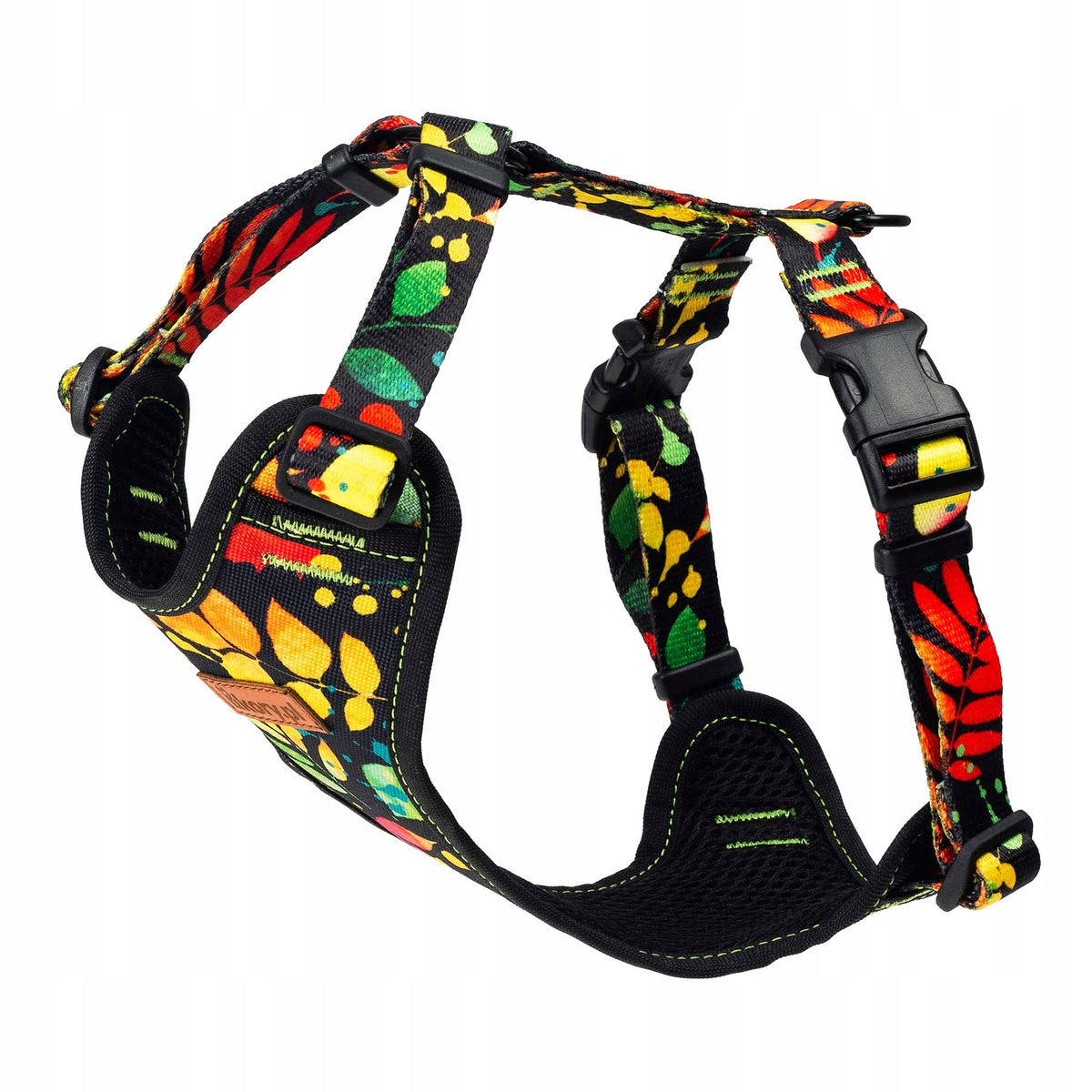 COMFORTABLE pressure-free harness with adjustment for small cat Ukory BLACK pattern