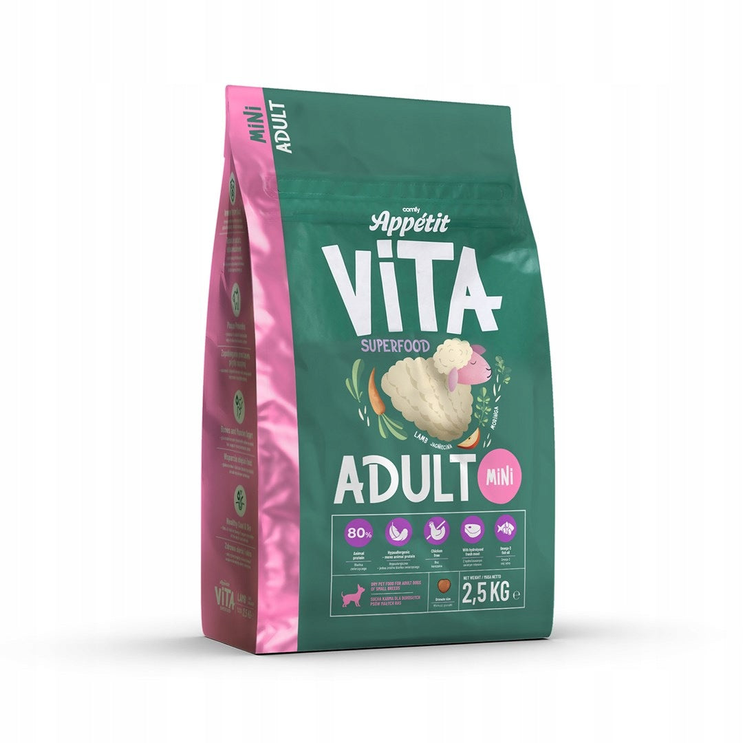 COMFY APPETIT VITA SUPERFOOD Adult Mini LAMB for Dog – Lamb 2,5 kg