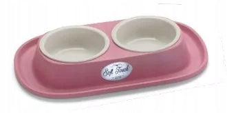 Bequeme Doppelschüssel Smart Clean 2x230 ml, rosa 