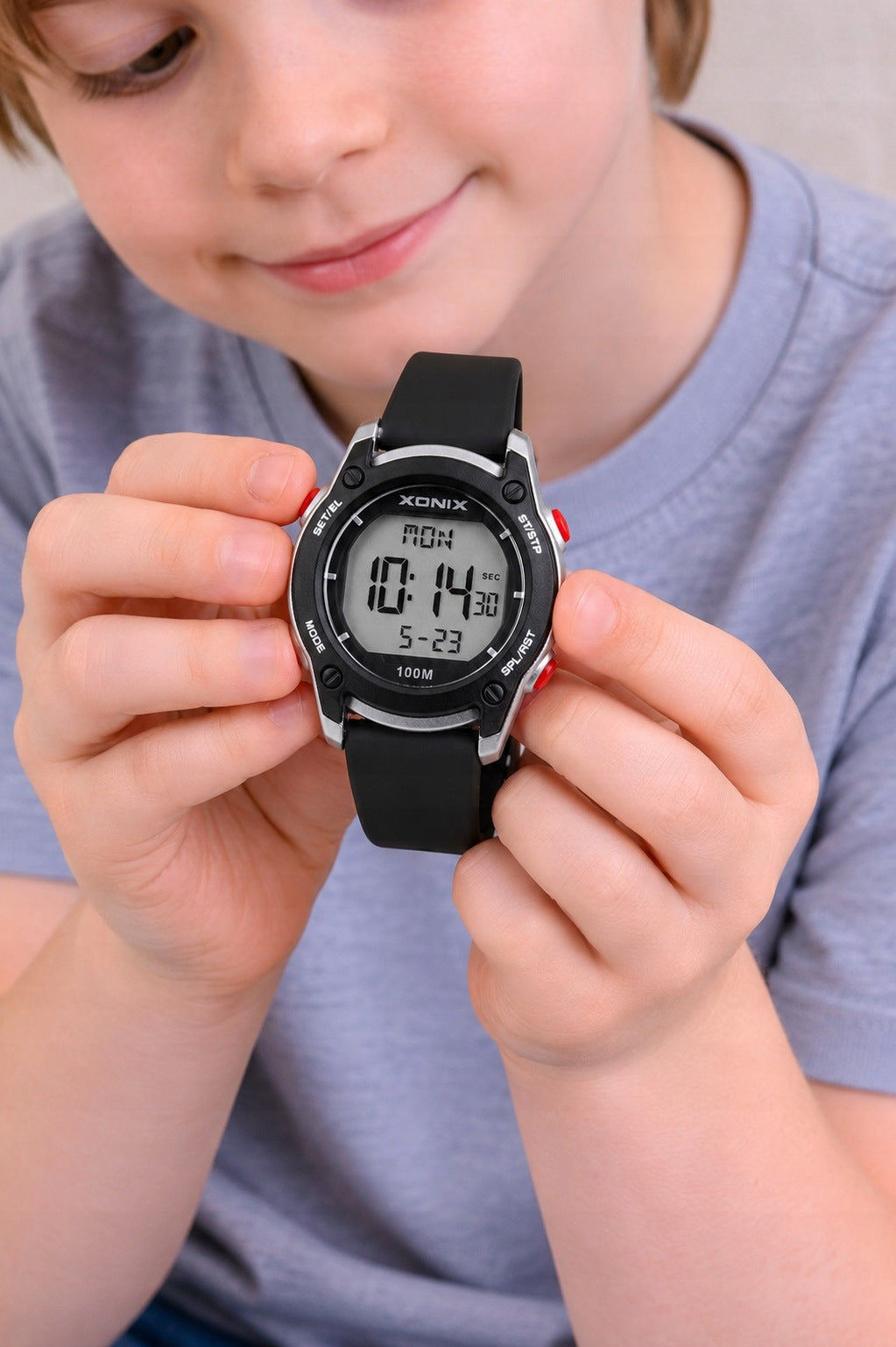 COMMUNION BOY WATCH XONIX BAZ BLACK Waterproof Multifunctional Packaging status original