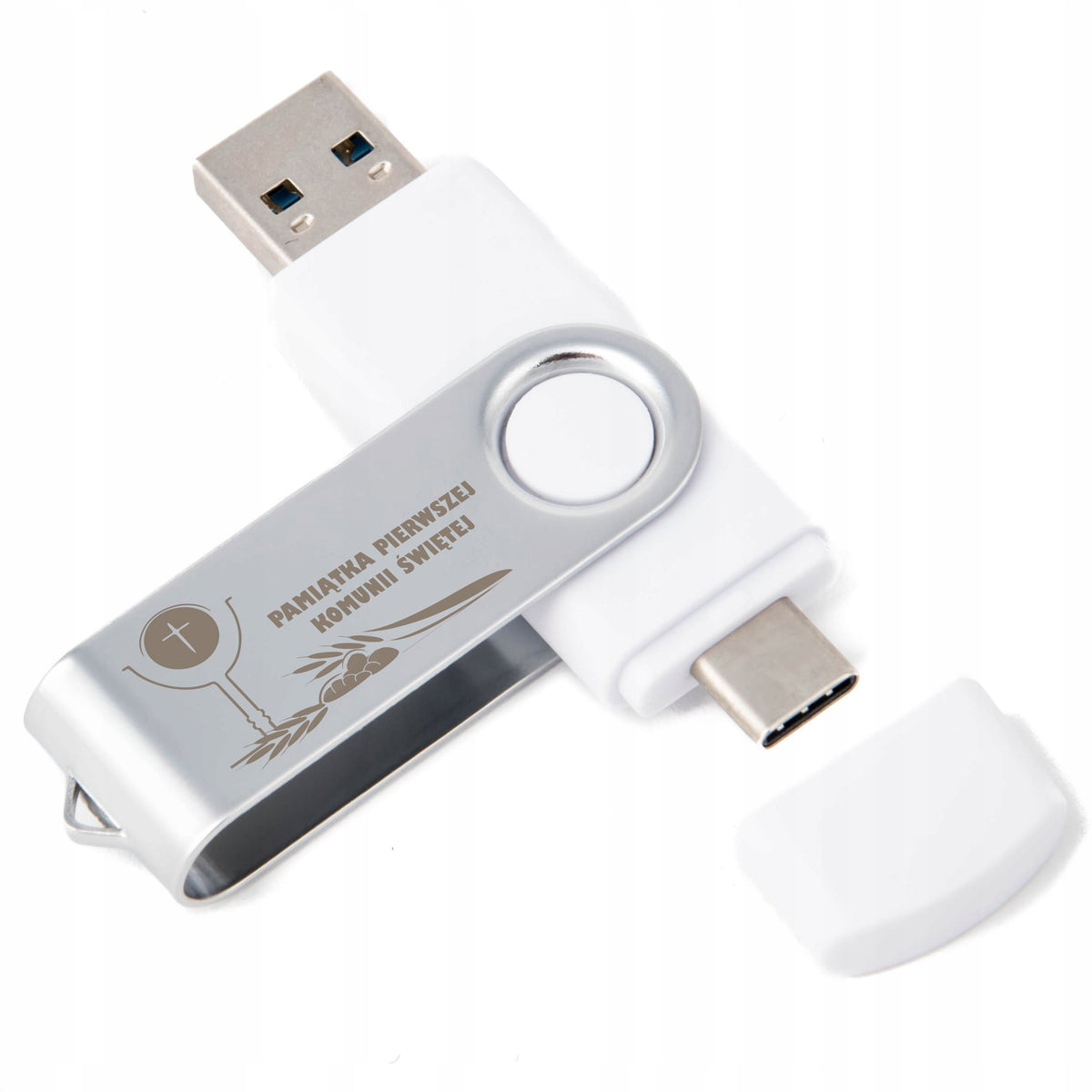 COMMUNION pendrive 8 GB USB 2.0 USB-C + ENGRAVING AND Holy Communion