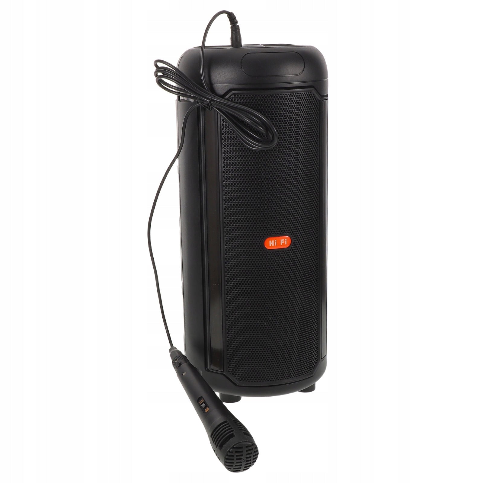 COMPACT BLACK PORTABLE KARAOKE SPEAKER WITH LED EFFECTS AND WIRELESS MIC Model other