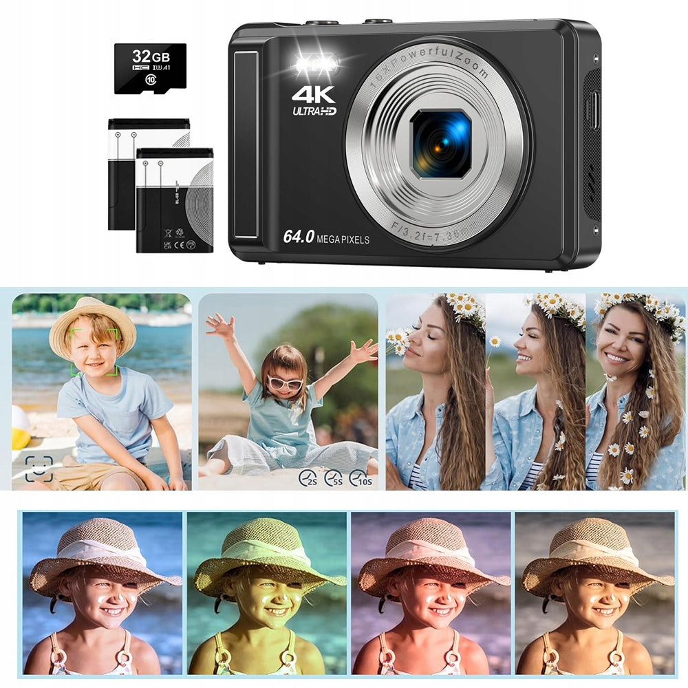 COMPACT CAMERA 4K IPS 2,8" AUTOFOCUS TRAVEL AND EVENTS BEST GIFT Brand no brand