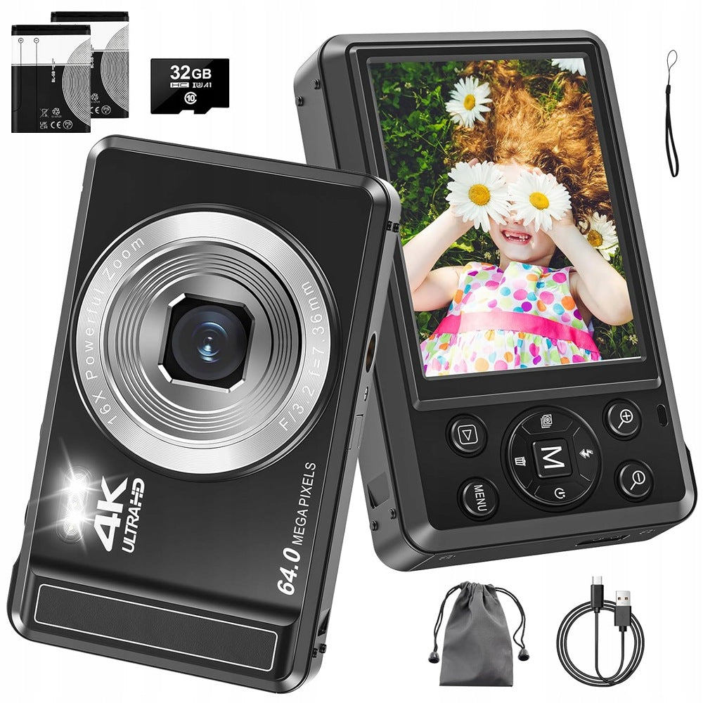 COMPACT CAMERA 4K IPS 2,8" AUTOFOCUS TRAVEL AND EVENTS BEST GIFT