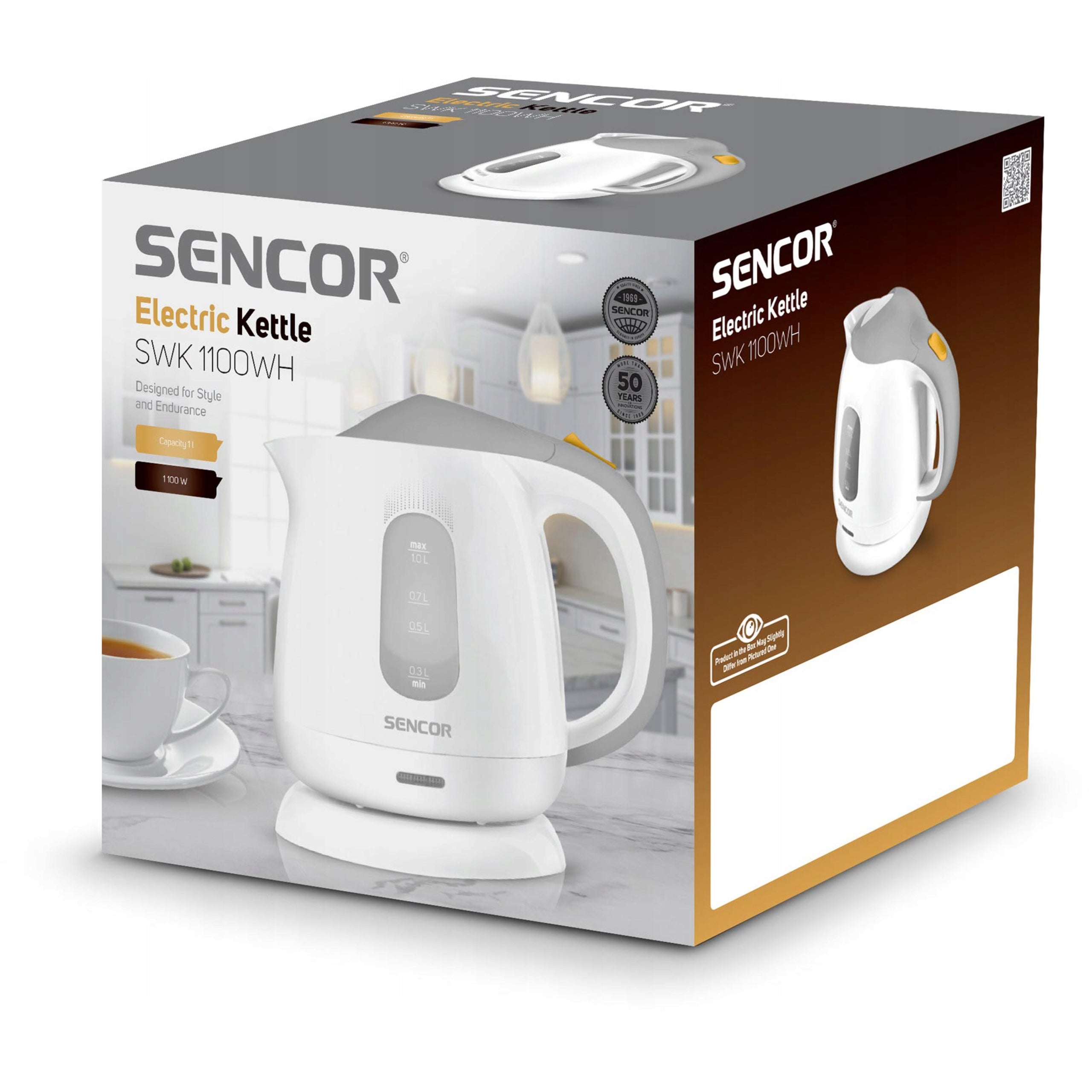 COMPACT Electric Kettle for HOME to HOTEL Sencor 1100WH 1100W 1 Liter Packaging status original