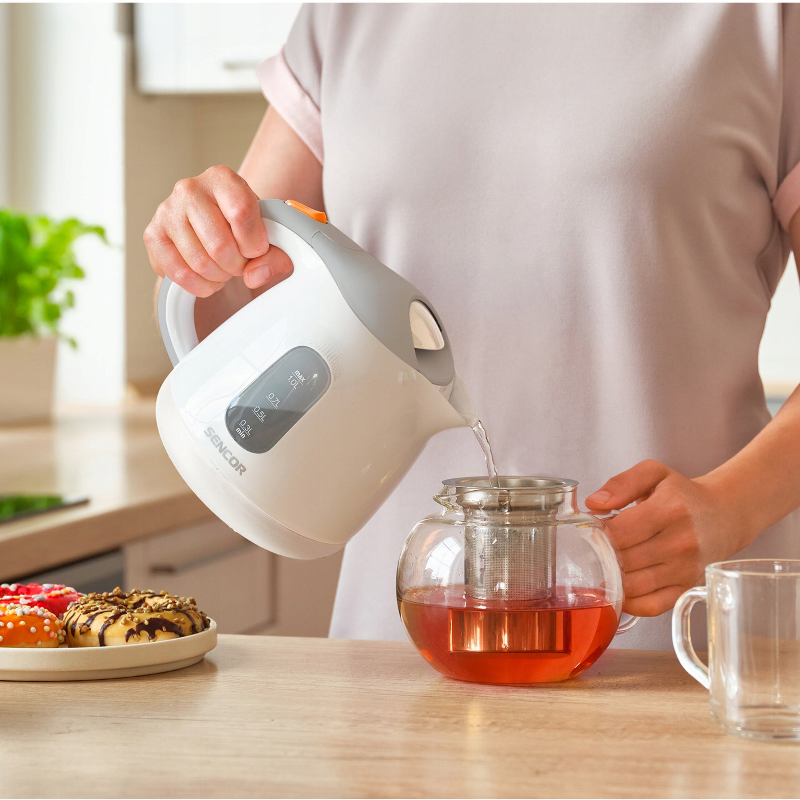 COMPACT Electric Kettle for HOME to HOTEL Sencor 1100WH 1100W 1 Liter Power 1100 W