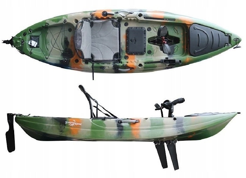 COMPACT FISHING KAYAK PEDAL FLAP 9 FRAME FOOT DRIVE SEAT