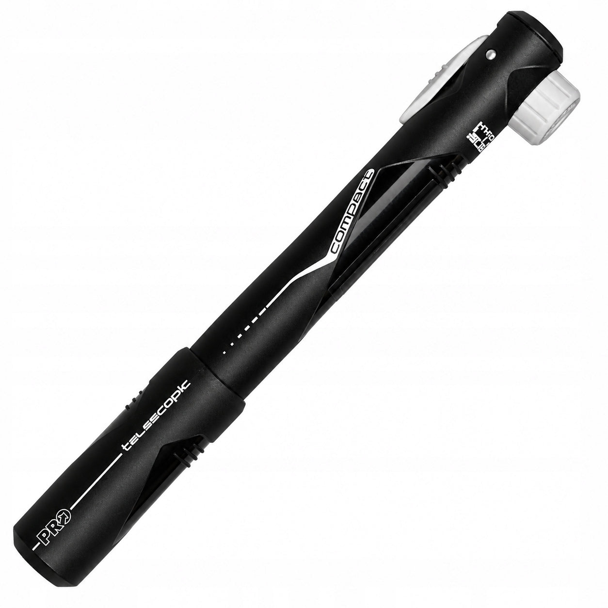 COMPACT Hand Pump Pro Mini Compact Black TELESCOPIC 8 BAR Road