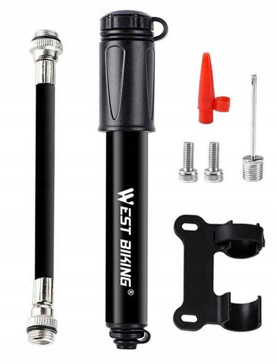 COMPACT MINI HAND BICYCLE PUMP WITH ALUMINIUM HANDLE 7 BAR FOR FRAME Packaging status original