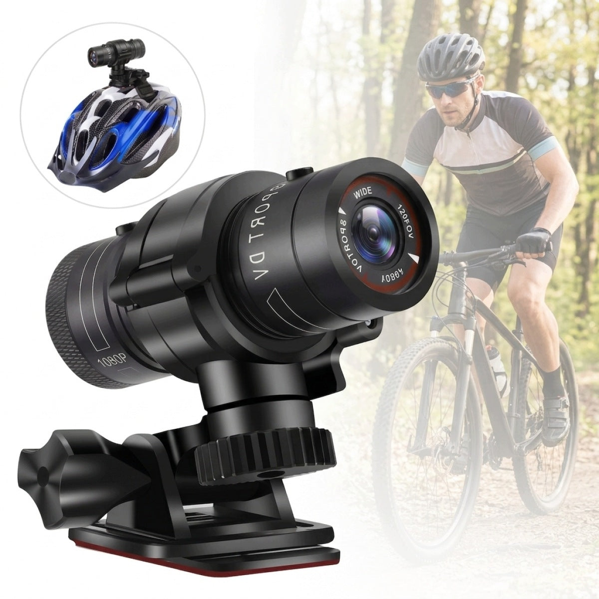 COMPACT MOTORCYCLE CAMERA WATERPROOF SPORTS VIDEO CAMERA 1080P HD