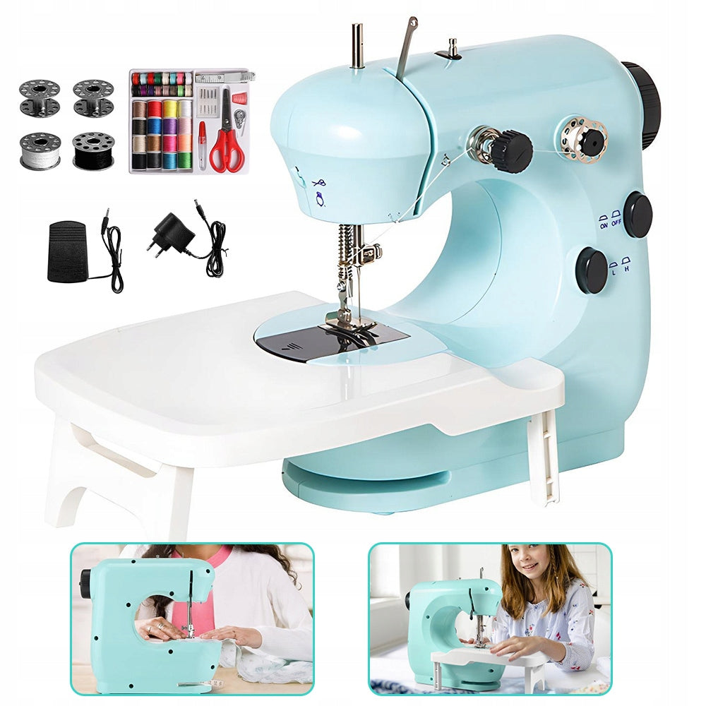 COMPACT SEWING MACHINE WITH ADJUSTABLE SPEED AND THREAD WINDING FUNCTION