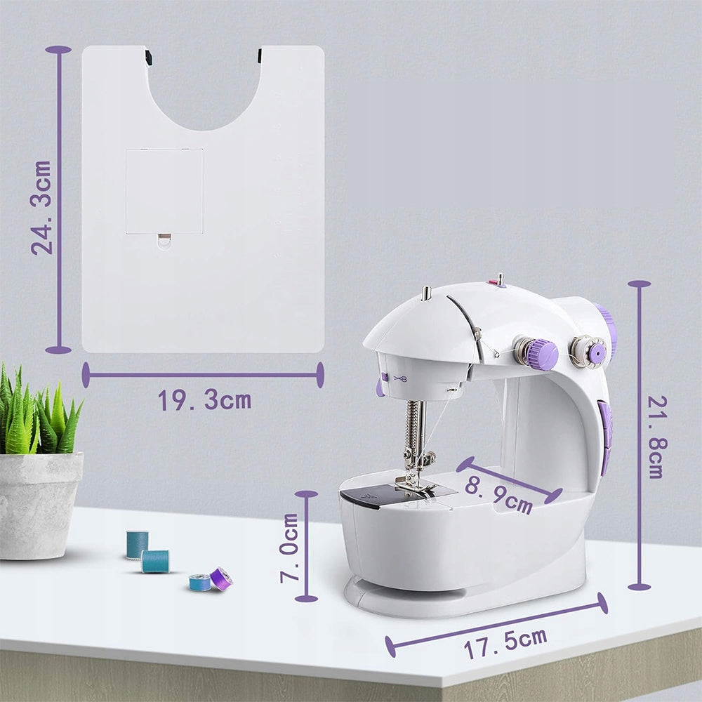 COMPACT SEWING MACHINE WITH LED LIGHT FOR BEDSPREADS AND BAGS Sewing features hemming repairing decorative sewing