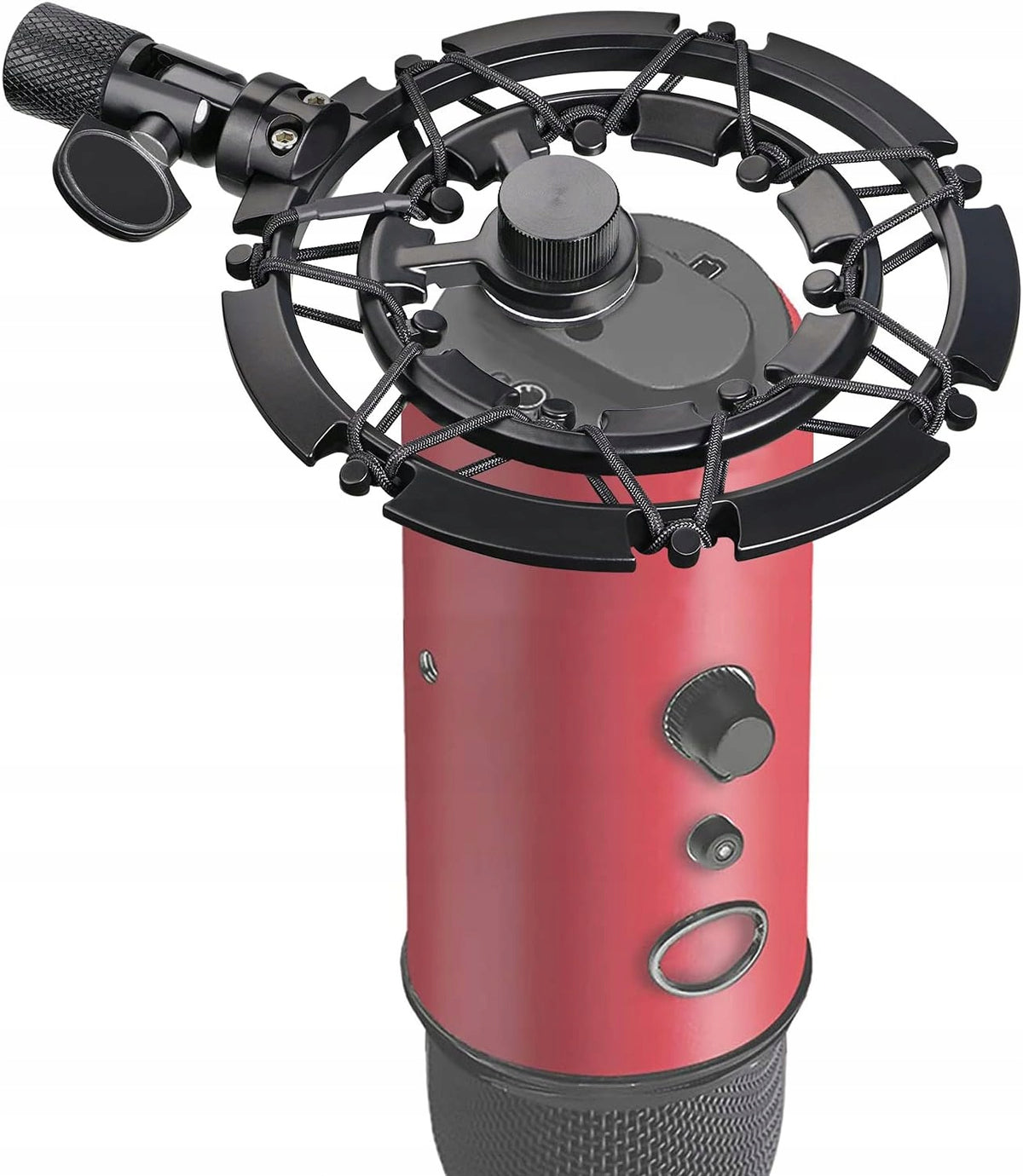 COMPACT SHOCK-ABSORBING MICROPHONE HOLDER WITH NOISE REDUCTION