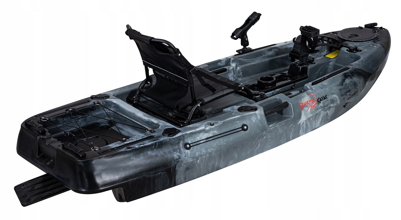 COMPACT STABLE COMFORTABLE PEDAL FISH 8 FISHING KAYAK WITH FOOT DRIVE Manufacturer code SCORPIO