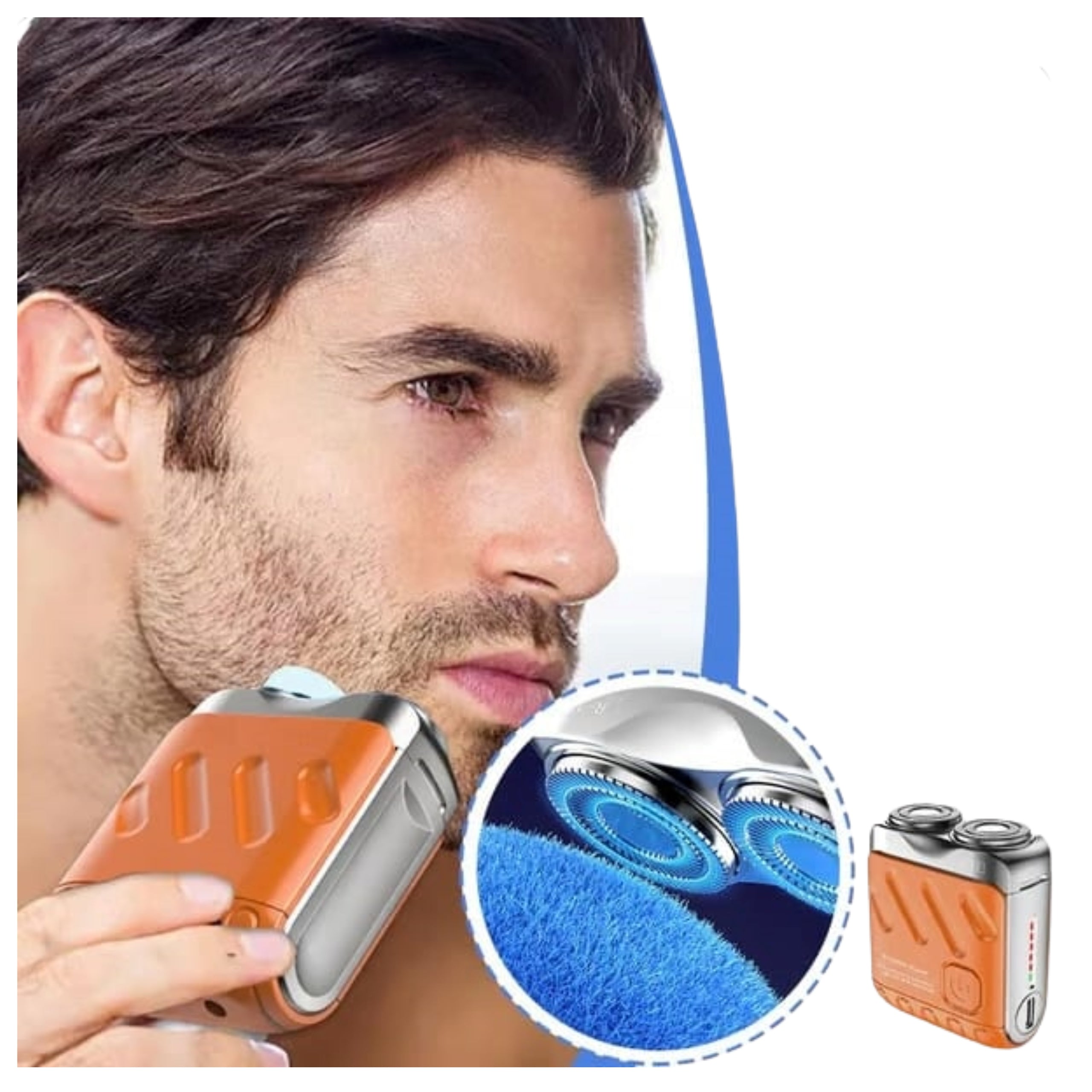 COMPACT TRAVEL SHAVER WITH DOUBLE BLADE AND QUIET MOTOR Manufacturer code 3831127610581