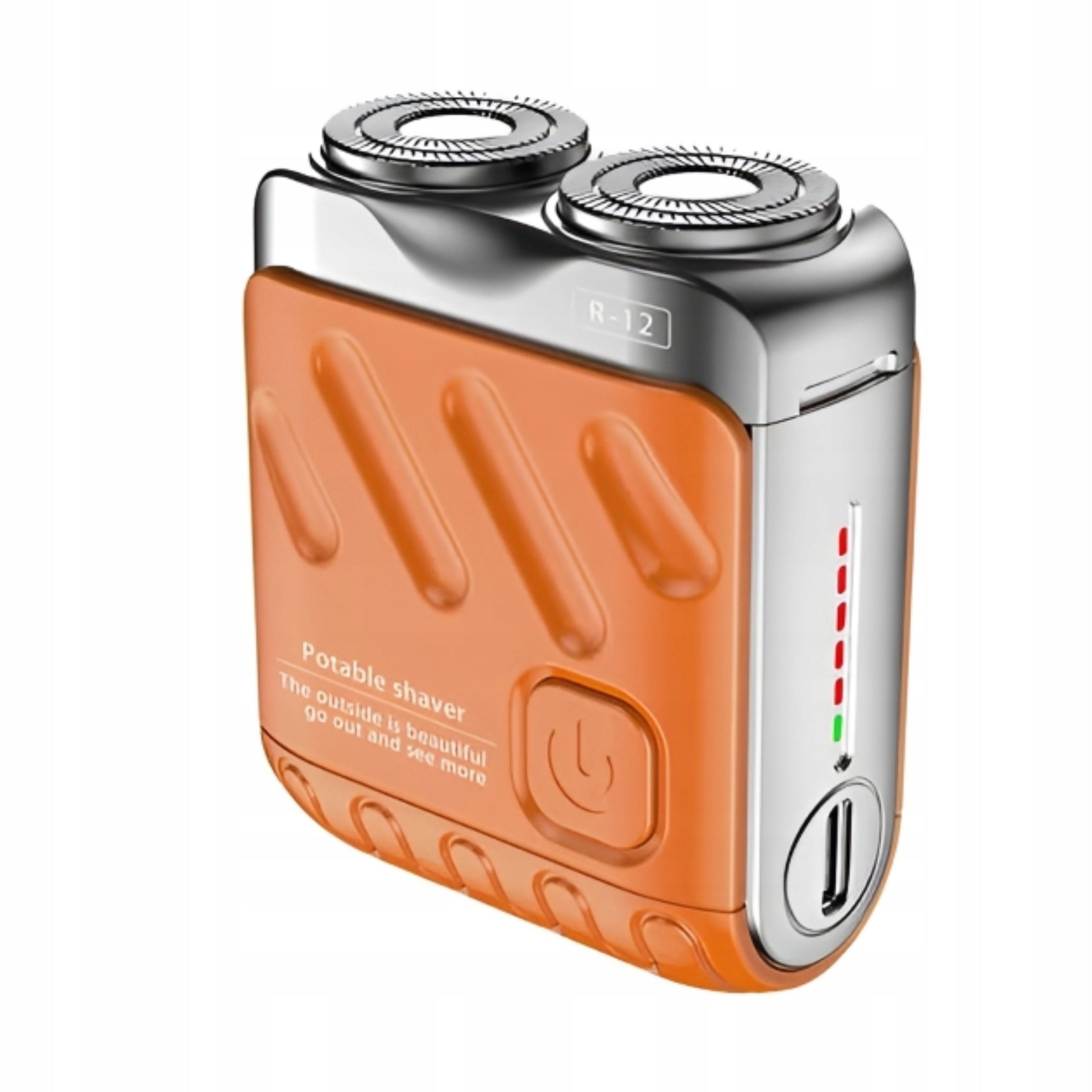 COMPACT TRAVEL SHAVER WITH DOUBLE BLADE AND QUIET MOTOR Packaging status original