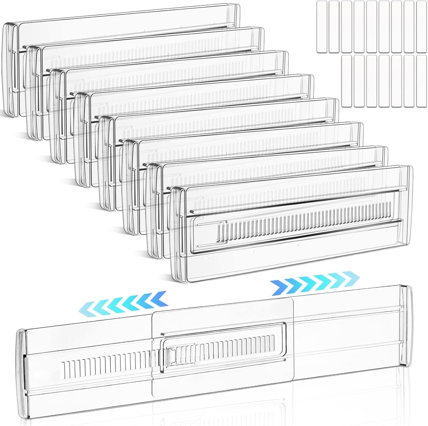 COMPARTMENT ADJUSTABLE HIGH QUALITY FOR DRAWER ORGANIZER SEPARATOR 10PCS