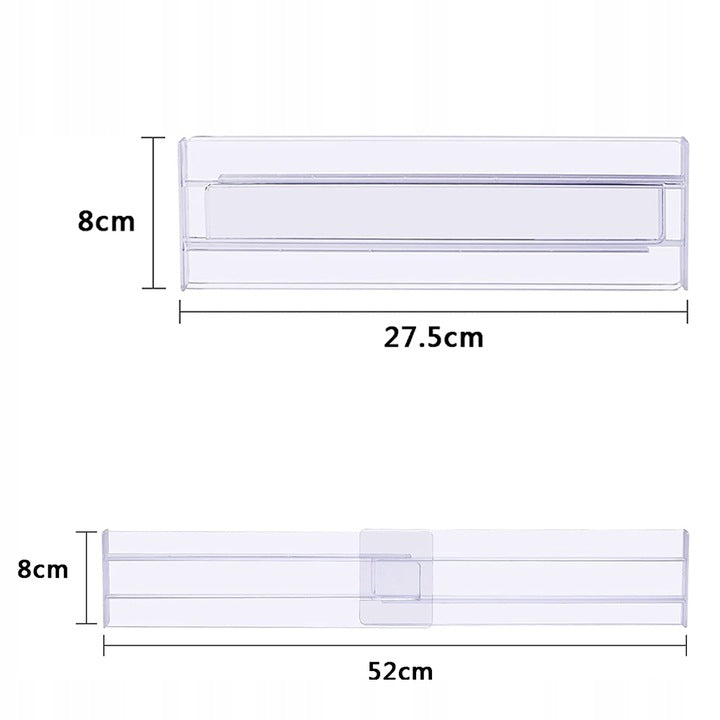 COMPARTMENT ADJUSTABLE TO DRAWER ORGANIZER SEPARATOR 8PCS TRANSPARENT Manufacturer code 007109