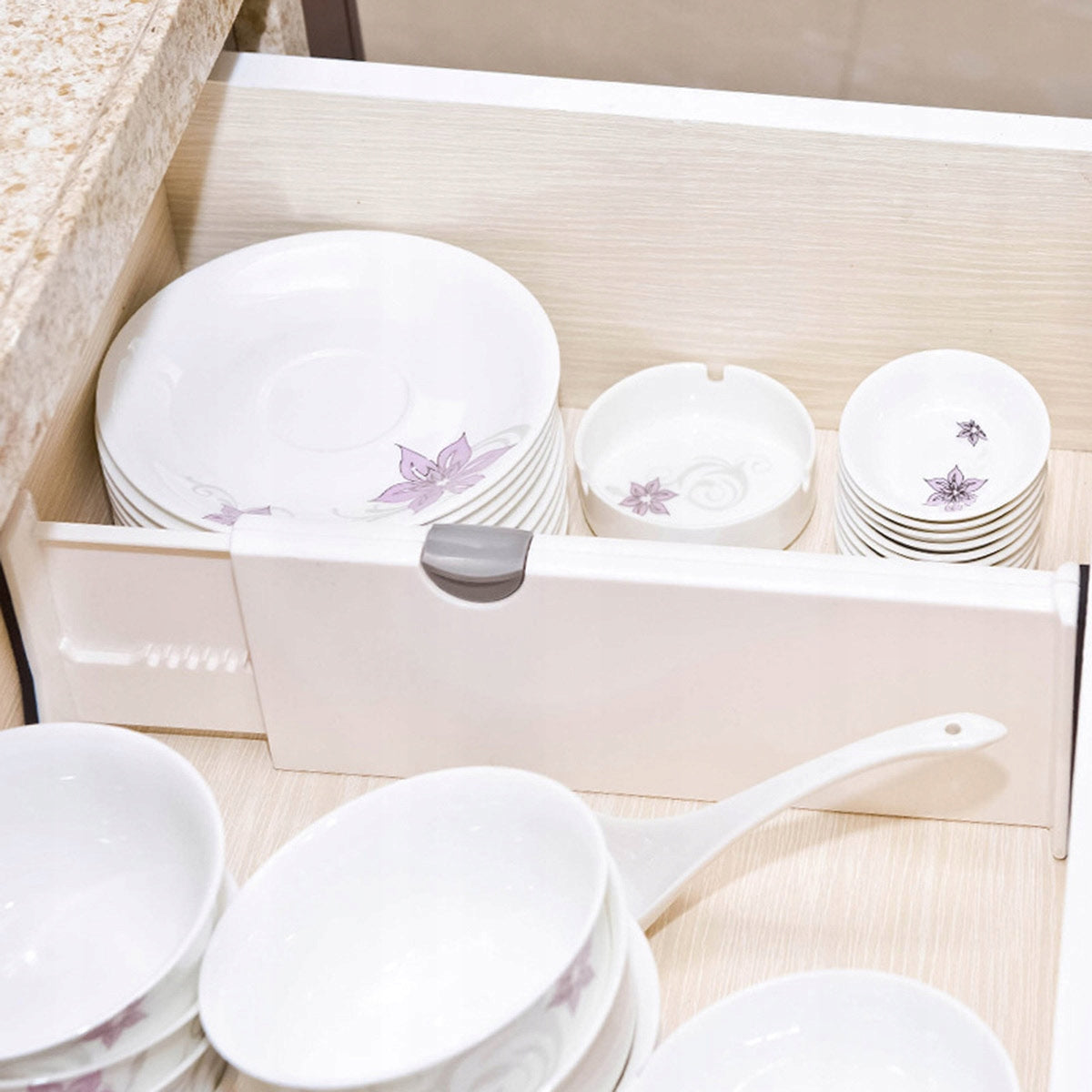 COMPARTMENT FOR DRAWER SEPARATOR SLIDING ORGANIZER ADJUSTABLE 37-54CM Kind drawer organizer