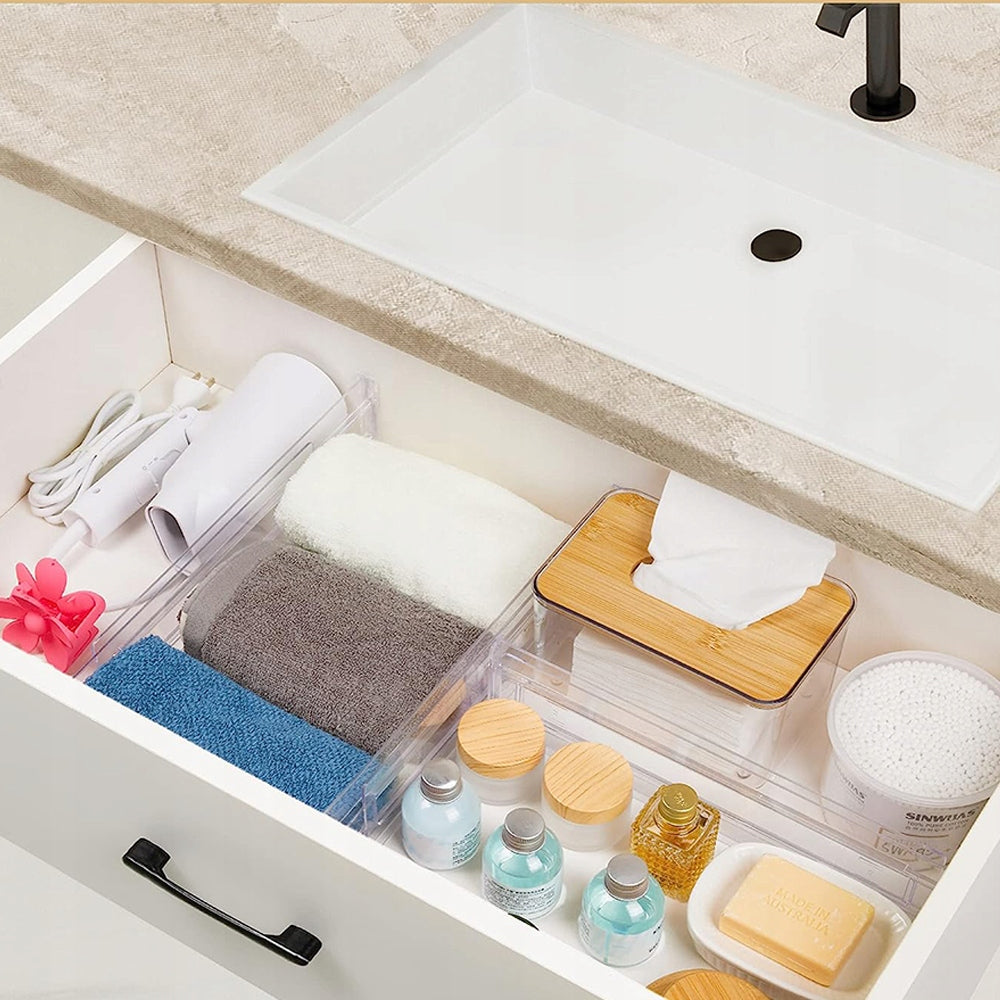 COMPARTMENT ORGANIZER ADJUSTABLE FOR DRAWER COLORLESS +assembly tape Brand no brand