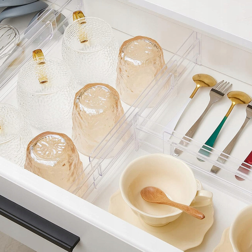 COMPARTMENT ORGANIZER ADJUSTABLE FOR DRAWER COLORLESS +assembly tape Manufacturer code 6HG0154LK