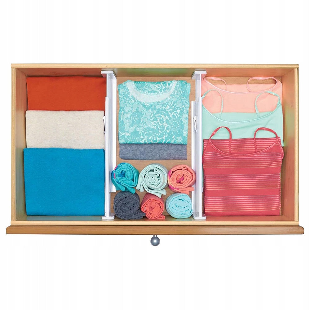 COMPARTMENTS FOR DRAWERS DIVIDERS ORGANIZER SET OF 4 WHITE SEPARATORS Brand Pixel