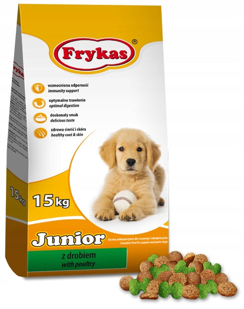 COMPLETE FOOD FOR DOGS 15KG FRYKAS POULTRY JUNIOR
