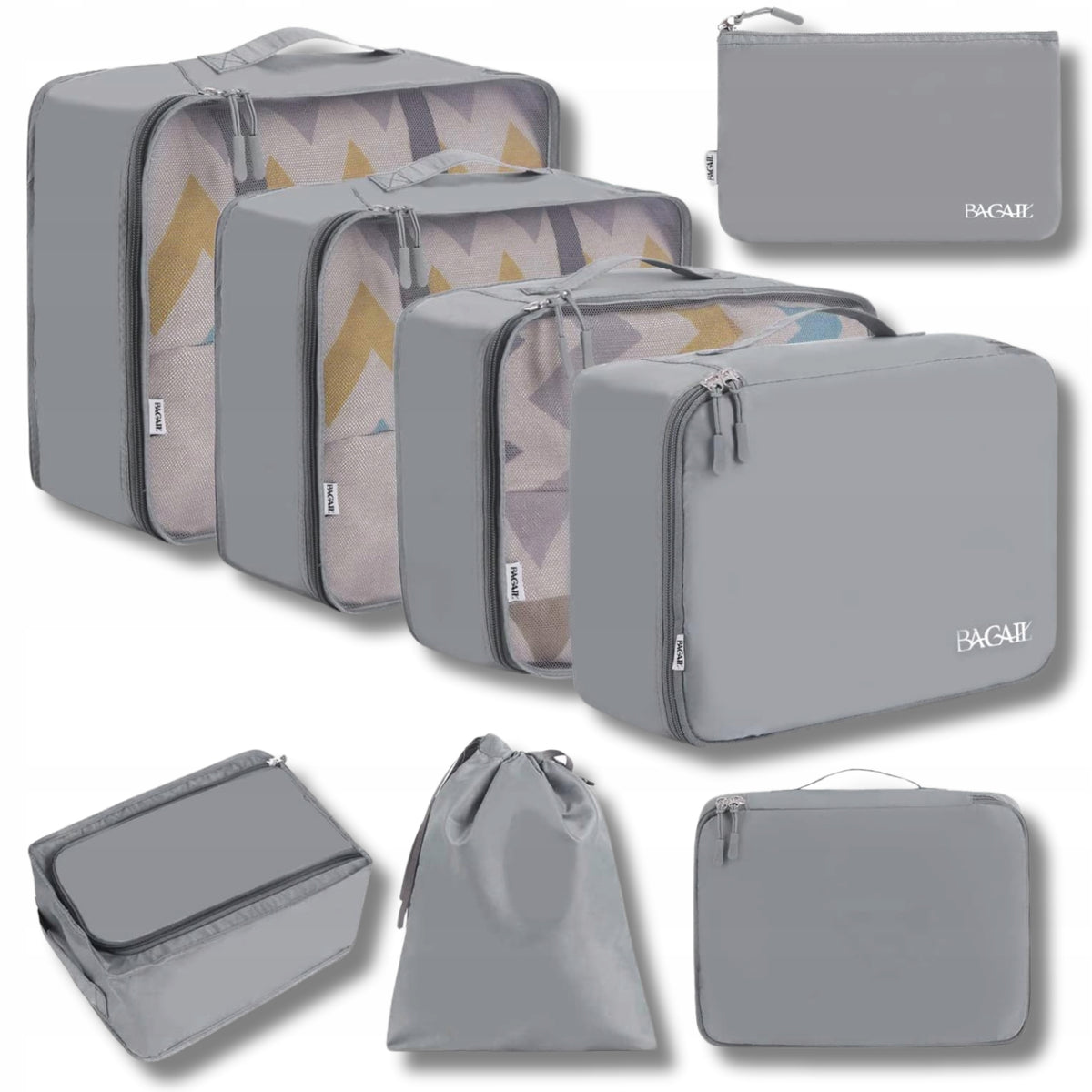 COMPRESSION BAG 8x LUGGAGE PACKING SUITCASE ORGANIZER FOR TRAVEL SET