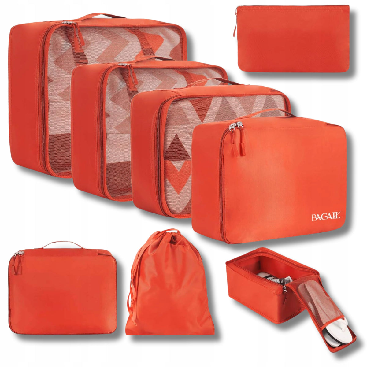 COMPRESSION BAG 8x LUGGAGE PACKING SUITCASE ORGANIZER FOR TRAVEL SET