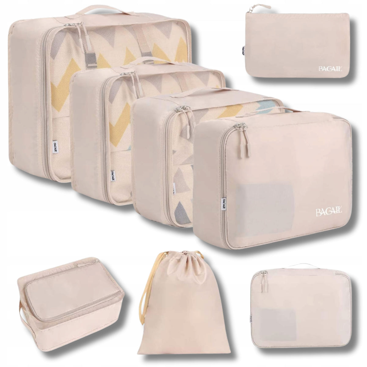 COMPRESSION BAG 8x LUGGAGE PACKING SUITCASE ORGANIZER FOR TRAVEL SET