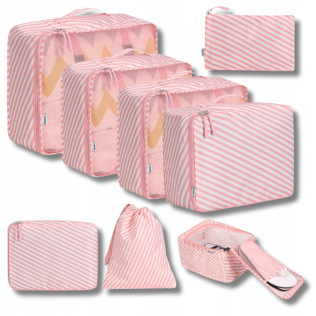 COMPRESSION BAG 8x LUGGAGE PACKING SUITCASE ORGANIZER FOR TRAVEL SET