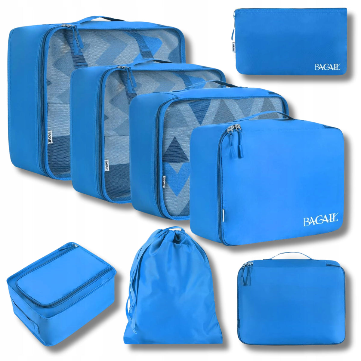 COMPRESSION BAG 8x LUGGAGE PACKING SUITCASE ORGANIZER FOR TRAVEL SET