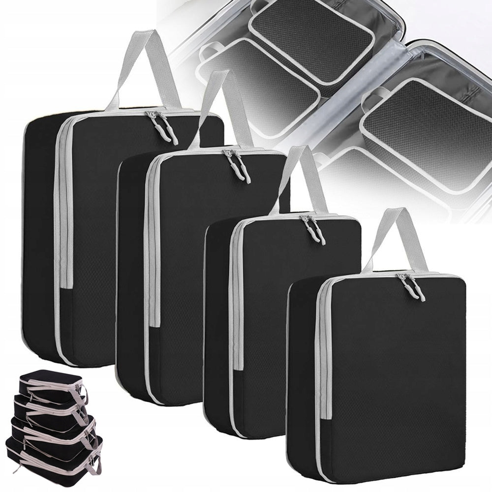 COMPRESSION ORGANIZERS FOR TRAVEL LUGGAGE SUITCASE SET WATERPROOF 4PCS