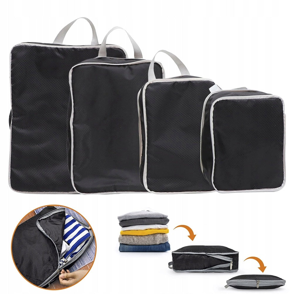 COMPRESSION ORGANIZERS FOR TRAVEL LUGGAGE SUITCASE SET WATERPROOF 4PCS