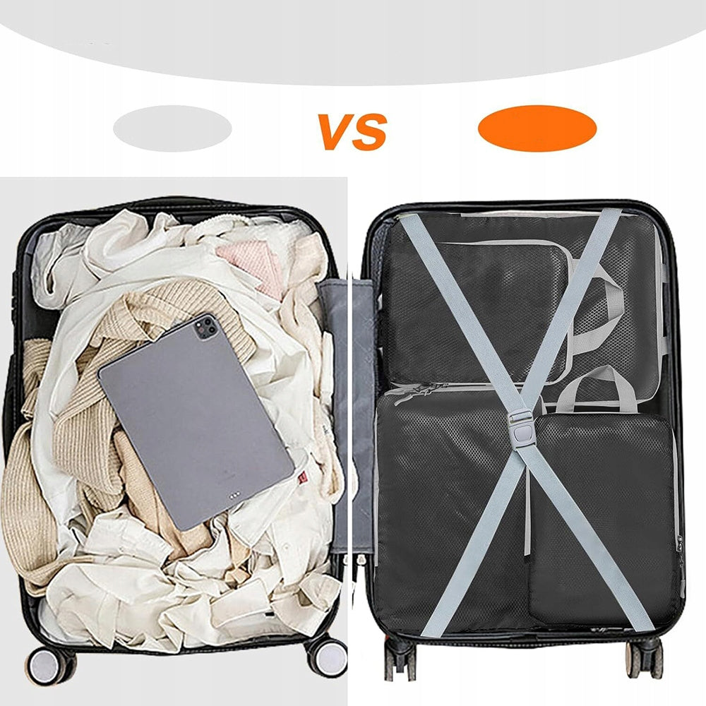 COMPRESSION TRAVEL ORGANIZER FOR PACKING CLOTHES BAG SUITCASE SET 4X Brand no brand