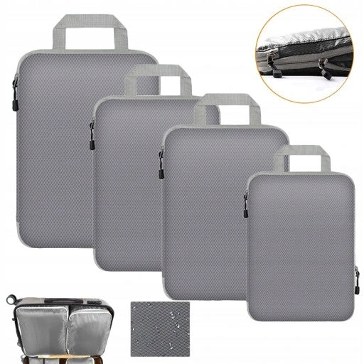 COMPRESSION TRAVEL ORGANIZER FOR PACKING TRAVEL SUITCASE BAGS 4 PCS