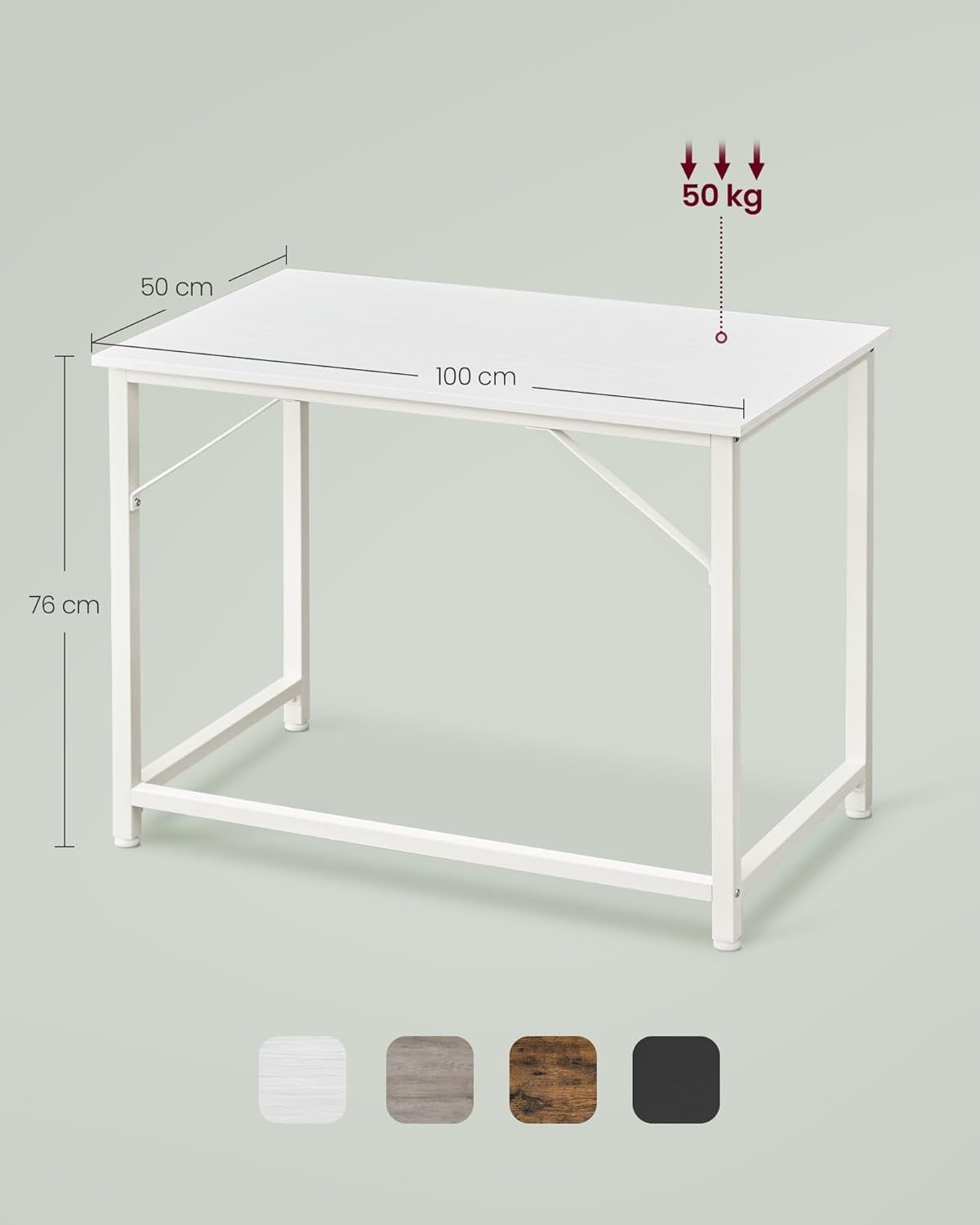 COMPUTER DESK COMPUTER TABLE FOR OFFICE 100x50x76cm SOLID Brand no brand