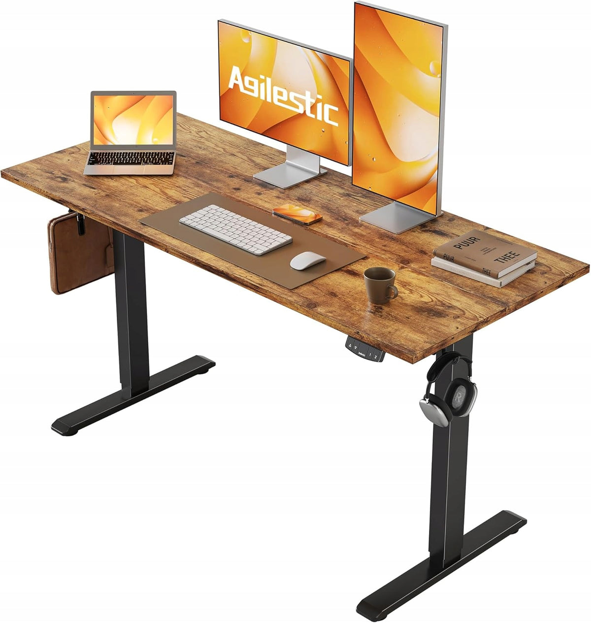 COMPUTER DESK COMPUTER TABLE FUNCTIONAL ADJUSTABLE 120X60CM