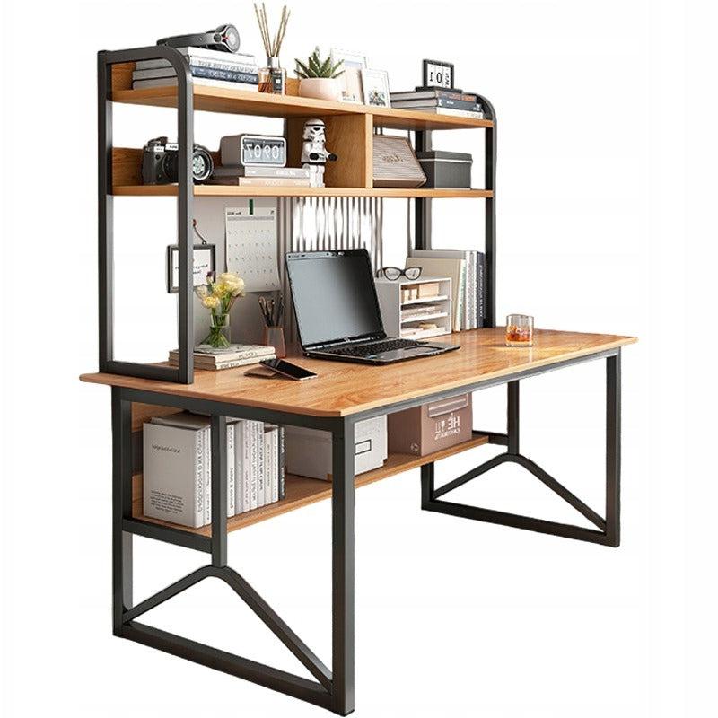 COMPUTER DESK DARK BEECH FOR LAPTOP LOFT GAMING MODERN 120 CM