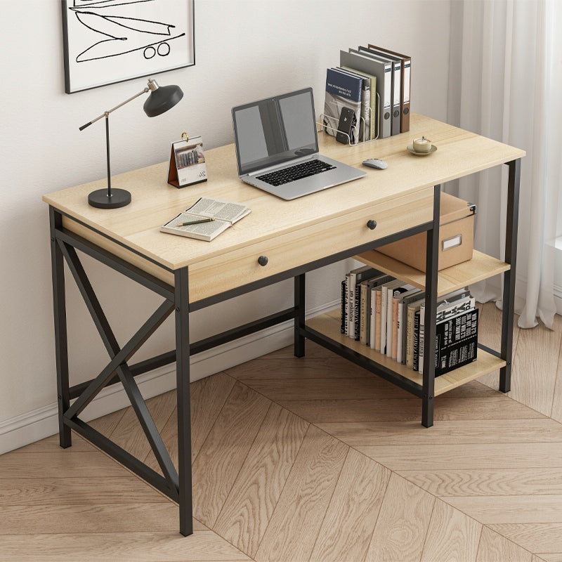 COMPUTER DESK LOFT INDUSTRIAL DRAWER SHELF LIGHT SCANDINAVIAN OAK EAN (GTIN) 5904890442252