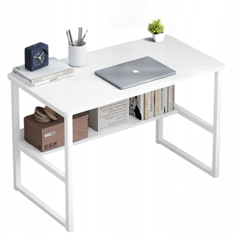 COMPUTER DESK LOFT TABLE WHITE YOUTH WITH SHELF MODERN 100 CM