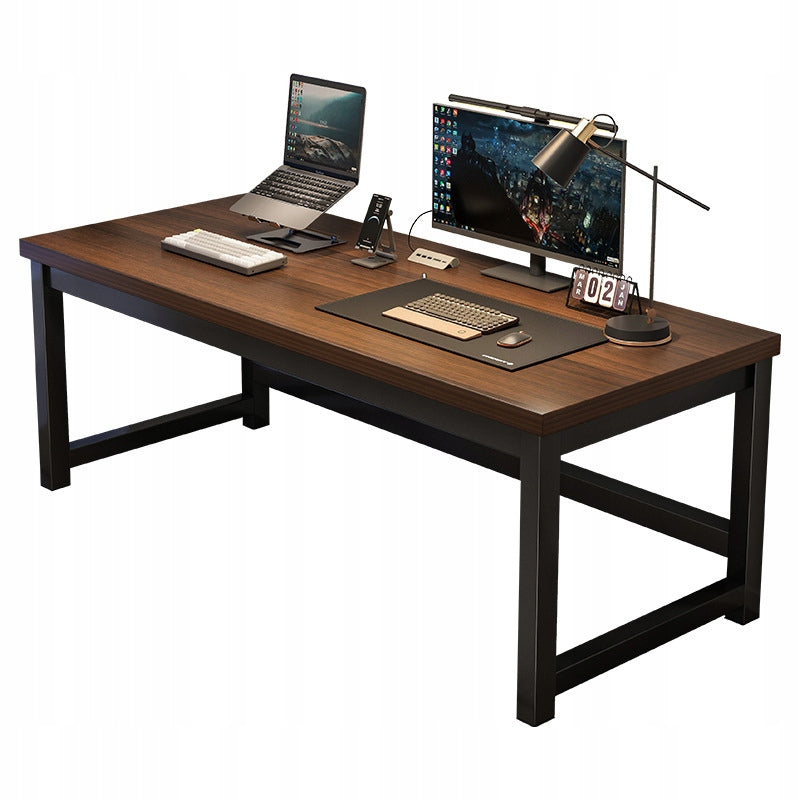 COMPUTER DESK MODERN DARK BEECH LOFT INDUSTRIAL 120 CM GAMING