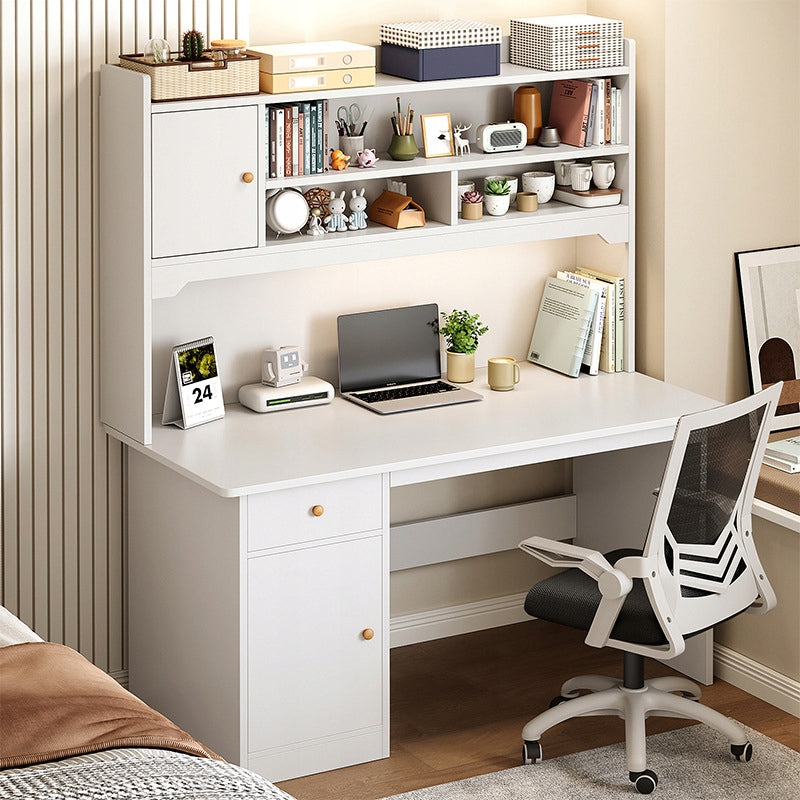 COMPUTER DESK WHITE LOFT FOR LAPTOP TABLE WITH GAMING RACK 120 CM EAN (GTIN) 5904890436985