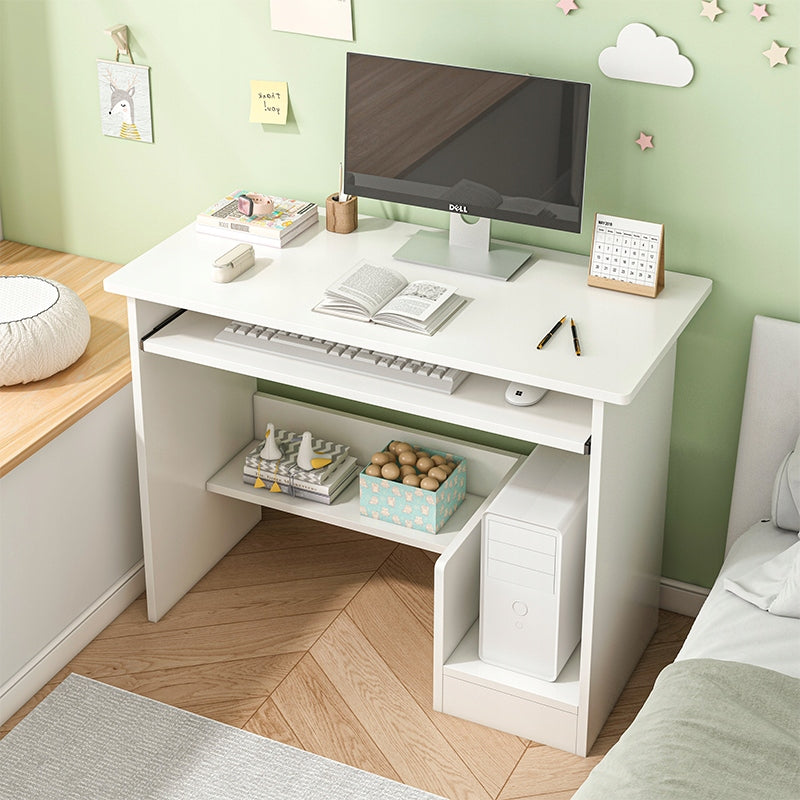 COMPUTER DESK WHITE MODERN WITH DRAWER SHELVES YOUTH TABLE Brand Rebiko